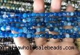 CAA1665 15.5 inches 6mm faceted round banded agate beads