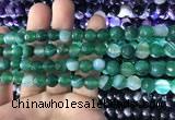 CAA1676 15.5 inches 8mm faceted round banded agate beads