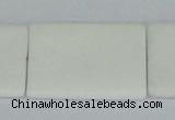 CAA17 15.5 inches 25*35mm rectangle white agate gemstone beads