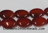 CAA170 15.5 inches 12*16mm oval red agate gemstone beads