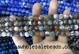CAA1704 15 inches 8mm faceted round fire crackle agate beads