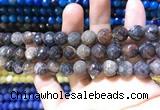 CAA1730 15 inches 10mm faceted round fire crackle agate beads