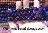 CAA1732 15 inches 10mm faceted round fire crackle agate beads