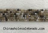 CAA1810 15.5 inches 4mm round banded agate gemstone beads
