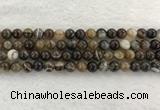 CAA1822 15.5 inches 8mm round banded agate gemstone beads