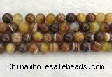 CAA1864 15.5 inches 12mm round banded agate gemstone beads