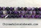 CAA1874 15.5 inches 12mm round banded agate gemstone beads