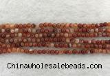CAA1900 15.5 inches 4mm round banded agate gemstone beads