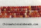 CAA1911 15.5 inches 6mm round banded agate gemstone beads