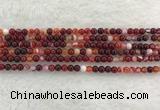 CAA1920 15.5 inches 4mm round banded agate gemstone beads