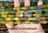 CAA2052 15.5 inches 8*20mm teardrop agate beads wholesale