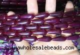 CAA2054 15.5 inches 8*20mm teardrop agate beads wholesale