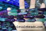 CAA2082 15.5 inches 10*30mm teardrop agate beads wholesale