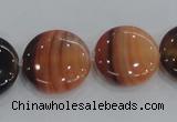 CAA209 15.5 inches 20mm flat round madagascar agate beads