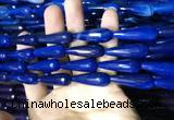 CAA2102 15.5 inches 10*30mm faceted teardrop agate beads