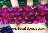 CAA2116 15.5 inches 10*14mm drum agate beads wholesale