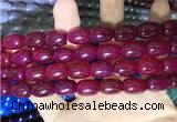 CAA2117 15.5 inches 10*14mm drum agate beads wholesale