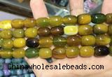 CAA2123 15.5 inches 10*14mm drum agate beads wholesale