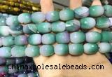 CAA2142 15.5 inches 12*16mm faceted drum agate beads wholesale