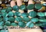 CAA2176 15.5 inches 15*20mm oval banded agate beads wholesale