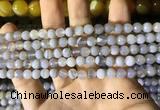 CAA2191 15.5 inches 6mm faceted round banded agate beads