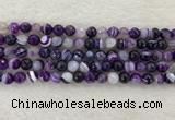 CAA2213 15.5 inches 8mm faceted round banded agate beads