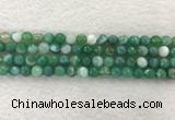 CAA2279 15.5 inches 8mm faceted round banded agate beads