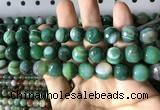 CAA2289 15.5 inches 12mm faceted round banded agate beads