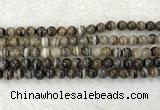 CAA2317 15.5 inches 8mm round banded agate gemstone beads