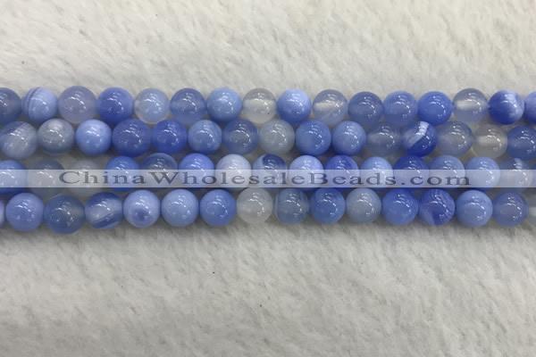 CAA2333 15.5 inches 8mm round banded agate gemstone beads