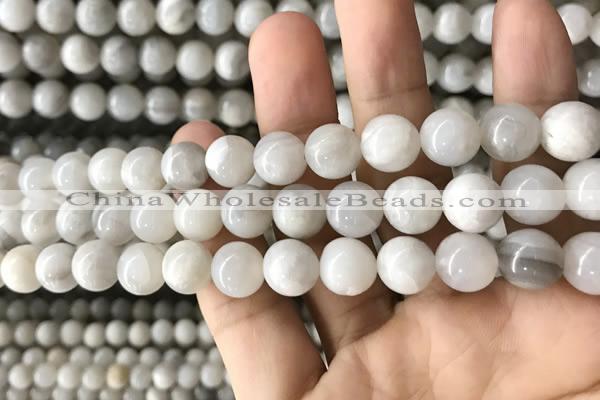 CAA2343 15.5 inches 10mm round white crazy lace agate beads wholesale