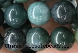 CAA2359 15.5 inches 10mm round moss agate beads wholesale