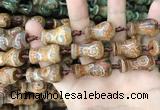 CAA2677 15.5 inches 15*23mm - 16*28mm vase-shaped tibetan agate dzi beads