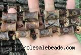 CAA2680 15.5 inches 12*18mm - 13*30mm bone tibetan agate dzi beads