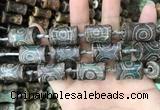 CAA2681 15.5 inches 12*18mm - 13*24mm bone tibetan agate dzi beads