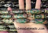 CAA2695 15.5 inches 14*38mm - 16*43mm rice tibetan agate dzi beads