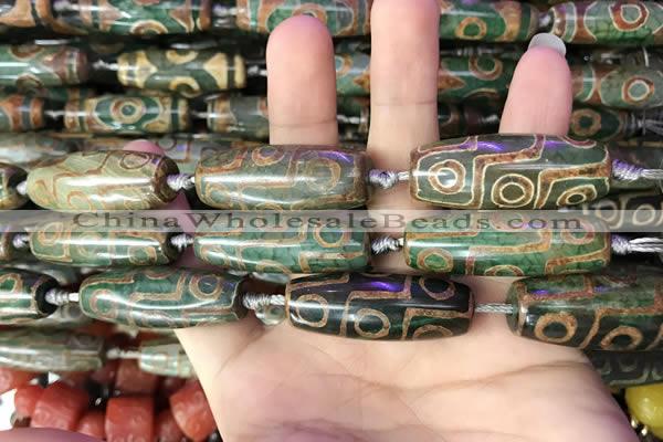 CAA2696 15.5 inches 14*38mm - 16*43mm rice tibetan agate dzi beads