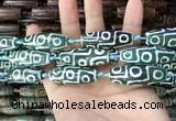 CAA2698 15.5 inches 14*38mm - 16*43mm rice tibetan agate dzi beads