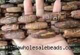 CAA2706 15.5 inches 14*38mm - 16*43mm rice tibetan agate dzi beads
