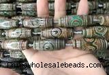 CAA2707 15.5 inches 14*38mm - 16*43mm rice tibetan agate dzi beads
