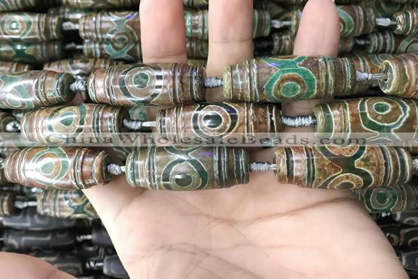 CAA2707 15.5 inches 14*38mm - 16*43mm rice tibetan agate dzi beads