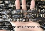 CAA2716 15.5 inches 14*38mm - 16*43mm rice tibetan agate dzi beads