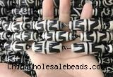 CAA2718 15.5 inches 14*38mm - 16*43mm rice tibetan agate dzi beads
