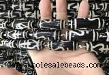 CAA2719 15.5 inches 14*38mm - 16*43mm rice tibetan agate dzi beads