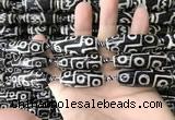 CAA2721 15.5 inches 14*38mm - 16*43mm rice tibetan agate dzi beads