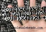 CAA2732 15.5 inches 10*25mm - 11*25mm rice tibetan agate dzi beads