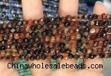 CAA2801 15 inches 4mm faceted round fire crackle agate beads wholesale