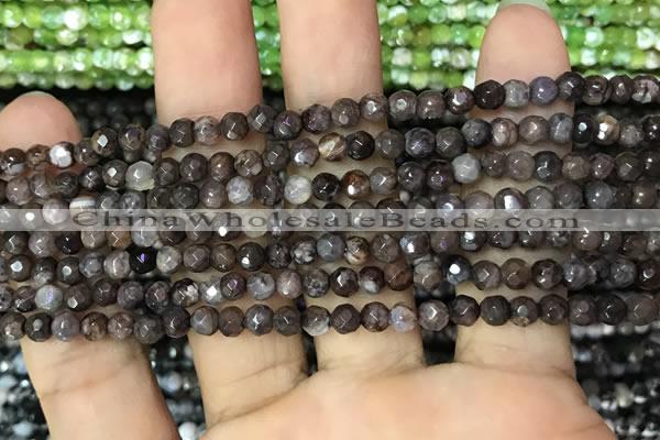 CAA2816 15 inches 4mm faceted round fire crackle agate beads wholesale
