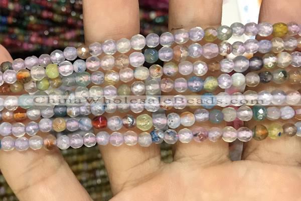 CAA2844 15 inches 4mm faceted round fire crackle agate beads wholesale