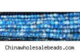 CAA2880 15 inches 6mm faceted round fire crackle agate beads wholesale